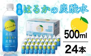 【期間限定】糸島はるかの炭酸水 500ml×24本入り 糸島市 / スターナイン [ARM021] 炭酸水 ペットボトル 500ml 24本 2ケース 無糖 みかん 柑橘 ドリンク