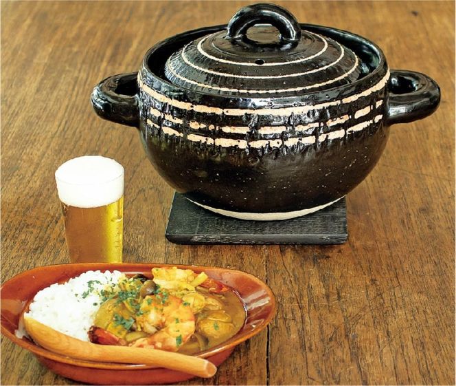 長谷園の「伊賀土鍋 カレー鍋 」（3～4人用） ngtn0056