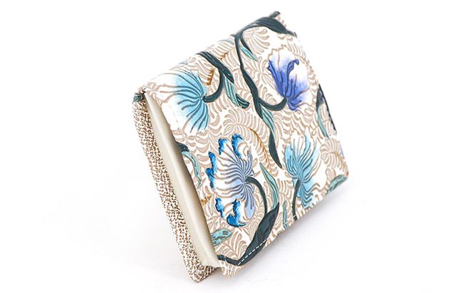 【文庫屋大関】箱まち小銭入れ　ノースガーデン＜ターコイズ＞【皮革工芸品】 ファッション小物 財布 民芸品 