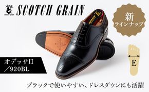 スコッチグレイン ビジネスシューズ メンズ オデッサII 920BL セミブローグ 革靴 本革 日本製 E 送料無料 ギフト