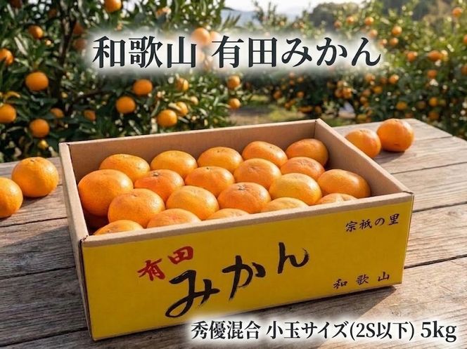 ［小玉サイズ(３Ｓ・２Ｓ）・秀／優混合］まる隆果樹園　和歌山有田産！早生みかん≪5kg≫［予約販売］［数量限定］ CS016