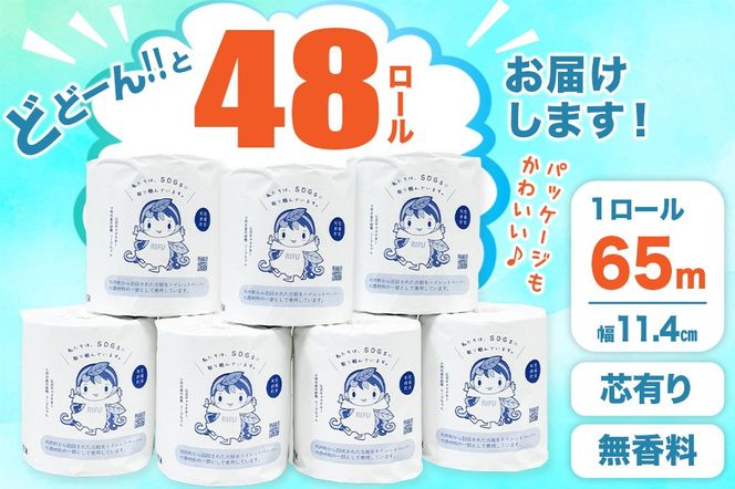 《定期便2ヶ月》【利府町オリジナル】トイレットペーパー（ロール数48個×2回）|06_sik-014802