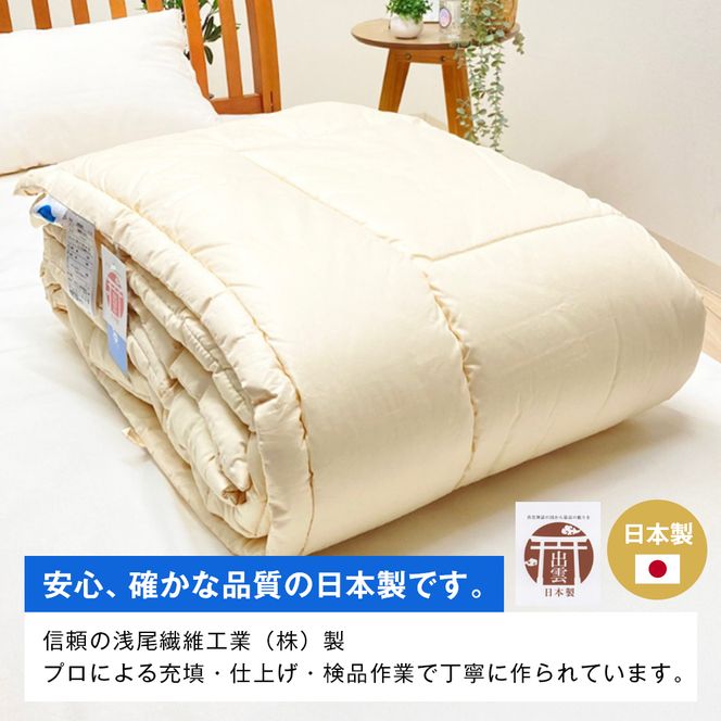 清潔掛ふとん 洗えるインビスタ ダクロン 肌掛布団 日本製 SL ふわもち1507