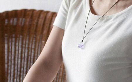 アロマ ペンダント カラー ロウビキ コットン 紐 《糸島》【タビノキセキ】[ADB005] アクセサリー アロマ ペンダント ガラス ハンドメイド クラフト