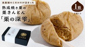 栗きんとん 「 栗の深雫 」 1箱 ～くりのしずく～ 6個 完熟 栗 くり クリ 和菓子 おかし お菓子 贈り物 ギフト 果物 フルーツ 秋 冬 [CX021ci]