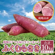 【先行予約】鹿畑ポテト小屋の生さつまいも ふくむらさき 計 約10kg（８kg+約25％補償分）【鹿嶋市 減農薬 熟成 貯蔵 サツマイモ 紫いも 甘い 10キロ 15000円以内】 (KBR-13)