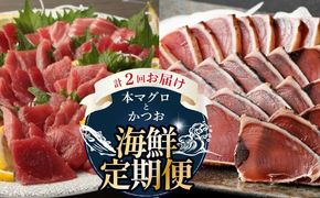【 全2回定期便 】本マグロ と カツオ の 定期便 海鮮 鮪 鰹 定期 セット まぐろ カツオのたたき 本マグロ 中トロ 赤身 刺身 海鮮 鰹 小分け 冷凍 魚 海産物 魚介類 高知県 まぐろたたき 鮪 藁焼き わら焼き タカシン定期便 海鮮定期便 頒布会