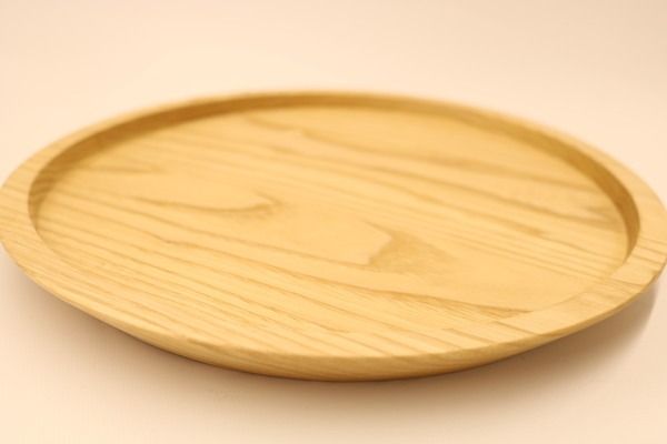 トレー お盆 丸 おしゃれ 木製 トレイ 無垢材 キッチン 雑貨 国産 栗の木 栗材 インテリア 藤枝家具 遊木舎 G133 トレイR [PT0012-000040]