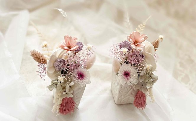 プリザーブドフラワーの仏花 「想花（おもいばな）」 2個セット フラワー プリザーブドフラワー 花 仏花 仏壇用 お仏壇 お供え 岡山 赤磐市