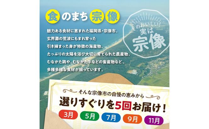 【年5回お届け】福岡と宗像の「おいしい」をお届け！ふくおかむなかたお楽しみ定期便_HB0203