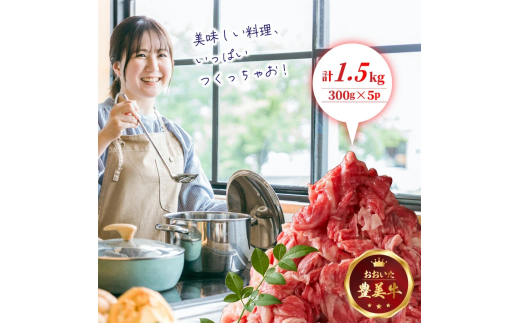 おおいた豊美牛切り落とし 1.5kg (300g×5P)_2263R