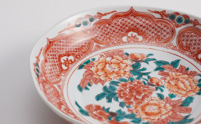九谷焼 7号鉢・赤絵 a01 インテリア 工芸品 装飾品 