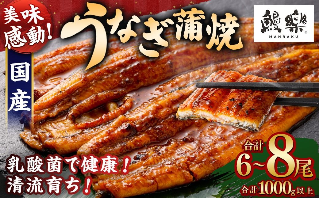 極上鰻!うまい![うなぎ 国産 うなぎ蒲焼 6〜8尾 計1kg以上][c1450_mn]