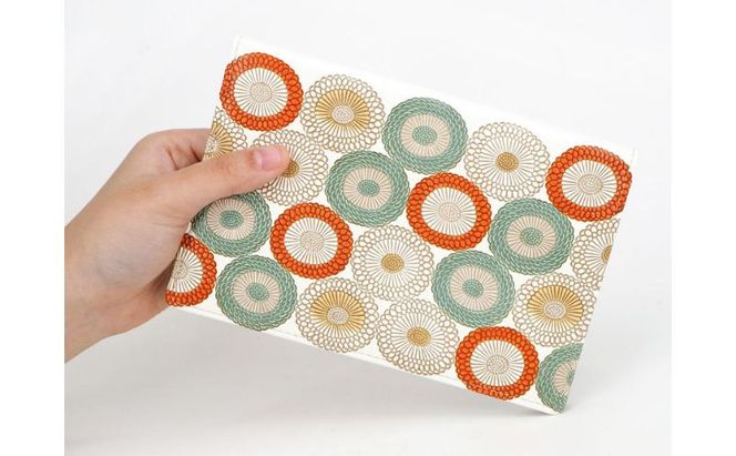 【文庫屋大関】パーソナルホルダー　笠菊＜若草＞【皮革工芸品】 民芸品 雑貨 日用品 ファイル 多用途 牛革 