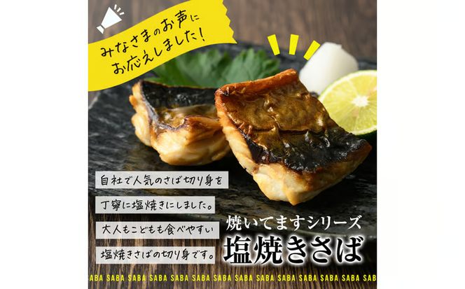 訳あり サバ 切り身(計22切・2切入り×11袋：隔月3回) 定期便 おかず おつまみ 小分け 個包装 鯖 切り身 骨取り 骨抜き 簡単調理 自然解凍 国産 お弁当 惣菜 焼き魚 塩サバ 焼いてますシリーズ 【DL32】【鶴見食賓館】