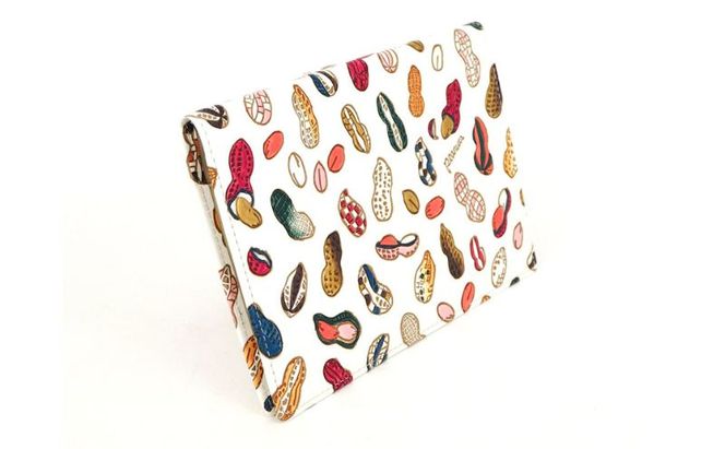 【文庫屋大関】パーソナルホルダー　ピーナッツ【皮革工芸品】 民芸品 雑貨 牛革 ポップ カラフル ピーナッツ柄 