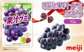 明治 果汁グミ ぶどう 54g × 10個 グミ 葡萄 ブドウ お菓子 おやつ フルーツ 果物 果汁 詰め合わせ 詰合せ セット 人気 まとめ買い 明治 静岡県 藤枝市
