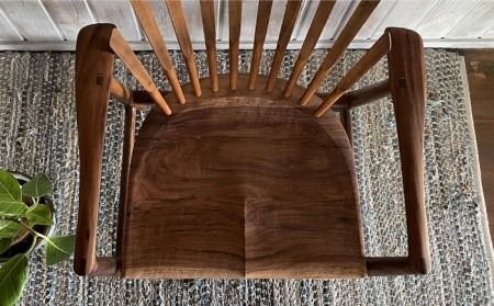 【ブラックウォルナット】シェルアームチェア 糸島市 / 工房はーべすと [AYA058] ダイニング アームチェア 椅子 いす イス