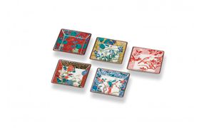 4号皿揃　歴代画 民芸品 工芸品 雑貨 食器 小皿 お皿 プレート キッチン雑貨 キッチン用品 172111_CY3073