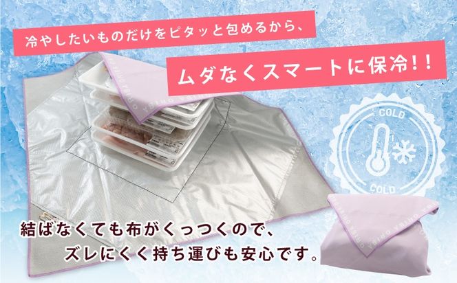 099H4366 ALOHAS ORIBA 保冷ふろしき Pink【日用品 雑貨 鞄 かばん 風呂敷 ふろしき エコバッグ 保冷】