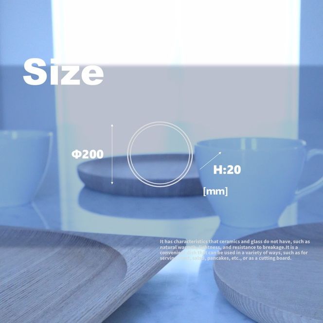 木製 プレート 皿 丸型 (天然木 タモ) キッチン用品