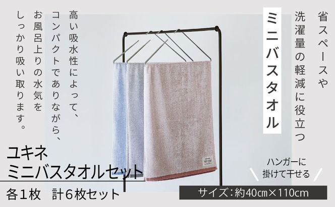 TST0016 【高島屋選定品】SHINTO TOWEL ユキネ ミ二バスタオル セット 計6枚