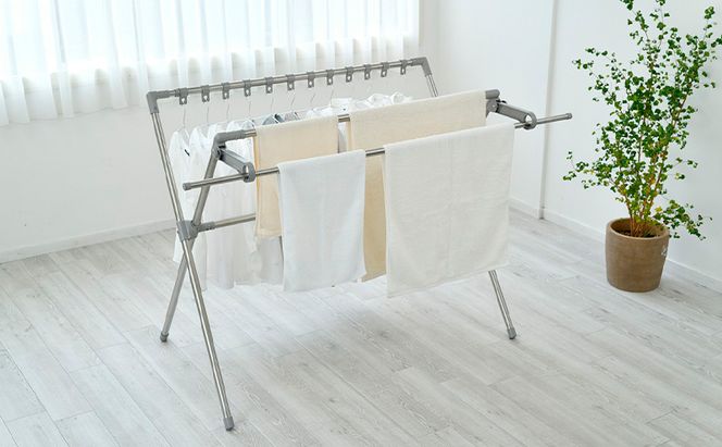 ふとん干し ダブルバー付き CSPX-230S グレー 洗濯用品 ランドリー ラック 物干し アイリスオーヤマ 