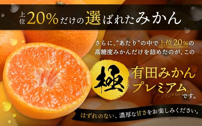 《極》 有田みかん 「プレミアム」 約5kg【選りすぐりの上位20％をお届け！】2S～Lサイズ 有機質肥料100% ※2025年11月下旬～2026年1月上旬頃順次発送 ※北海道・沖縄・離島への配送不可 / ミカン 蜜柑 柑橘 フルーツ くだもの 果物 温州 有田 甘い 高級 贈答品 贈り物 新鮮 【nuk155F】