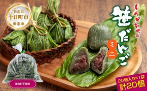 ミニ笹だんご 25g × 20個 袋入り つぶあん 冷凍 笹団子 銘菓 ダンゴ 新潟 お土産 餅 和菓子 もち スイーツ だんご 着色料不使用 おやつ ギフト お取り寄せ 新川屋 新潟県 十日町市 
