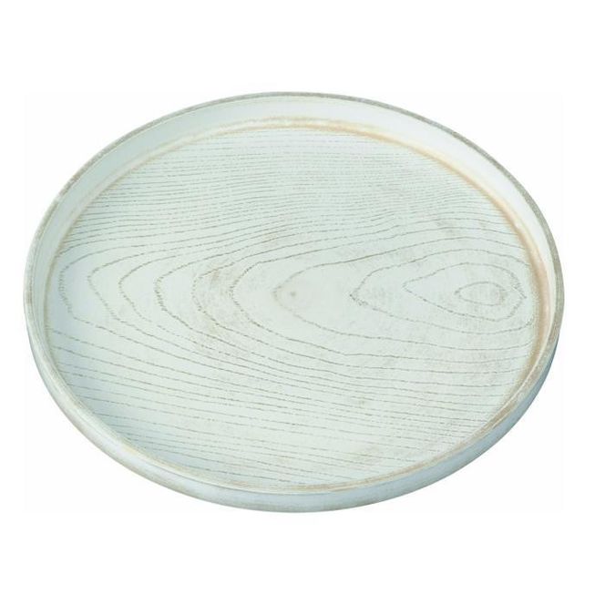 丸盆 27cm 金彩 白ケヤキ杢 ノンスリップ ［YG433］ 303446_CC431