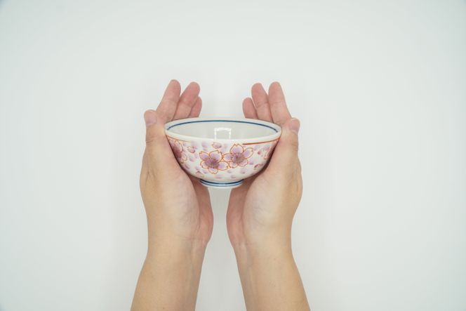 九谷焼 組飯碗・金彩桜 172111_CY2034