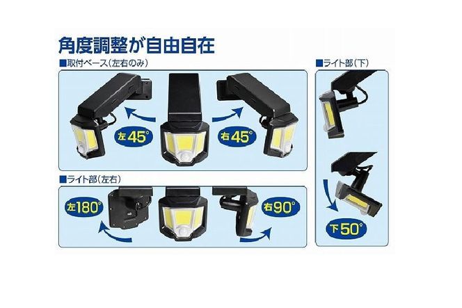 乾電池式LEDセンサーライト　屋外　防水　防犯　ESL-151DC 272183_AZ135