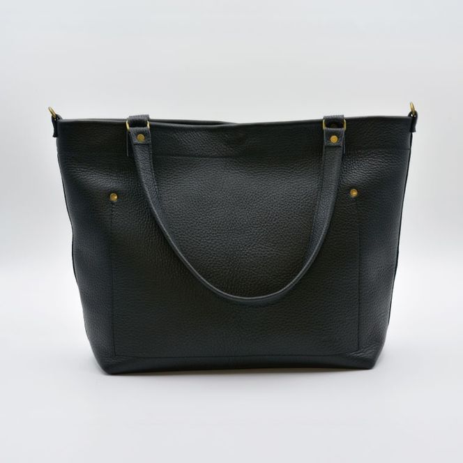 益子の革工房maharoの2wayトートバッグ　ブラック｜栃木県 益子町 ふるさと納税 2wayトートバッグ 牛革 手作り（AX134）