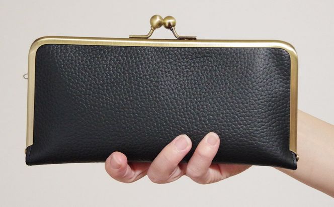 本革 がま口 長財布 ファッション 雑貨 財布 長財布 革