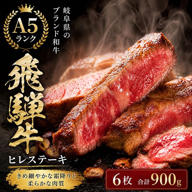 ふるさと納税　飛騨牛 牛肉 ステーキ ヒレ 150g×6枚 計900g A5 和牛 