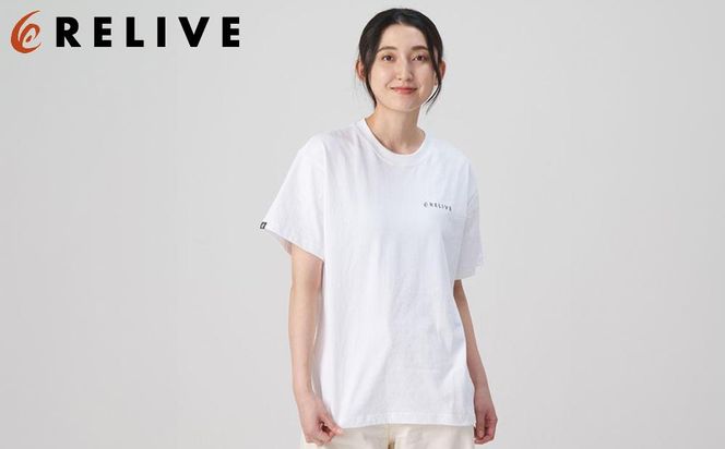 【数量限定】リライブシャツプレミアム/コットン/ロゴ有/ホワイト（Mサイズ）【ファッション 服 Tシャツ カットソー 衣料 トップス 女 男 スポーツ ゴルフ ウェア アウトドア 仙台市 リラックス カジュアル シンプル トレンド 春 夏 秋 冬 メンズ レディース ユニセックス】 041009_ES001VC03