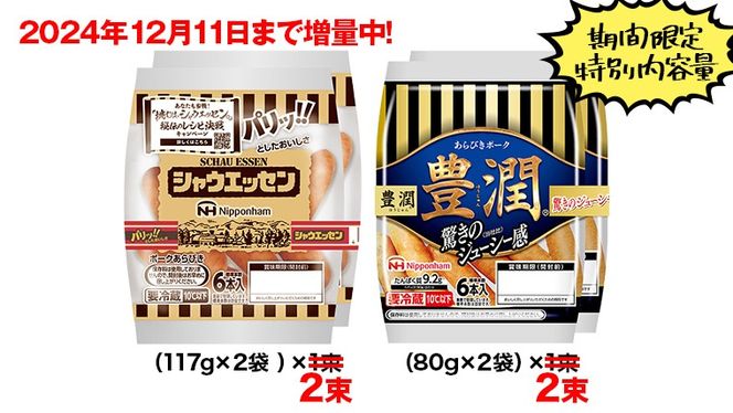 【 期間限定 特別内容量 】 日本ハム お弁当 セット ( 合計12袋 ⇒ 合計22袋 ) 肉 にく シャウエッセン ウィンナー ソーセージ チーズ ハム ベーコン チキン ナゲット [AA092ci]