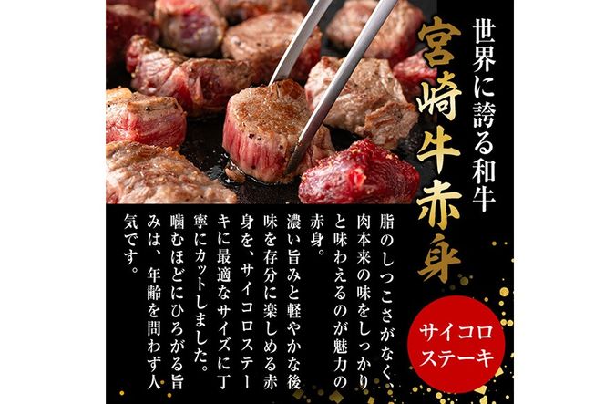 宮崎牛 赤身 サイコロステーキ(計1kg・250g×4) お肉 牛肉 黒毛和牛 宮崎牛 ブランド和牛 冷凍 国産 サイコロ 赤身 ステーキ 宮崎県産【YM-27】【YAMATO株式会社】