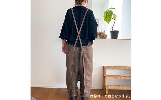 おとなのリネンエプロン（チャコール） 