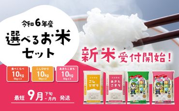 選べるお米10kg 5kgx2袋 令和6年産 新米 9月発送 10月発送 先行予約 こしひかり あきたこまち 食べ比べ 白米 精米 茨城県 八千代町 [SF008ya_SF013ya]