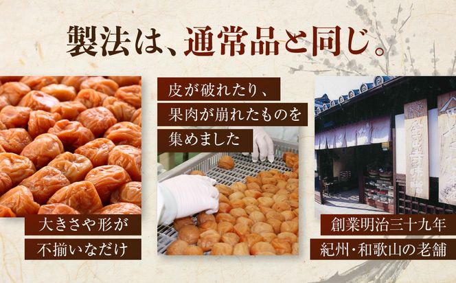 【定期便・2ヵ月毎 全5回】ご家庭用 紀州南高梅 うす塩 つぶれ 550g×2 ［YM15］ 303446_DX90031