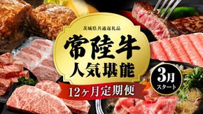 ＼ 選べるスタート月 ／ 【定期便】【全12回】『常陸牛』人気12か月堪能セット 牛肉 肉 お肉 国産 国産牛 ヒレ ステーキ ハンバーグ サーロイン 赤身 切り落とし 霜降り カルビ すき焼き しゃぶしゃぶ 和牛 黒毛和牛 (茨城県共通返礼品) [BX20-111-NT]