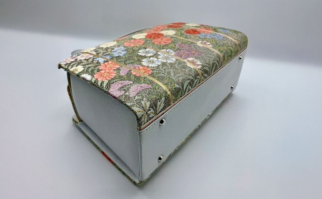 バッグ 珠陽工芸 上合わせフォーマルボストンバッグ 正絹花柄織物 鞄 カバン ボストンバッグ レディース フォーマル 工芸品 自立型 牛革 ファッション 洋装 和装 雑貨 墨田区 東京都