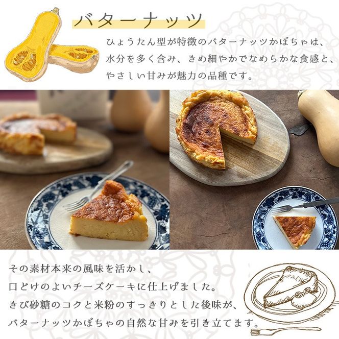 【0114216a】バターナッツかぼちゃのチーズケーキ(1個) かぼちゃ チーズケーキ お菓子 ケーキ スイーツ デザート バターナッツ 濃厚 【Food＆SpiceSoerwCoco】