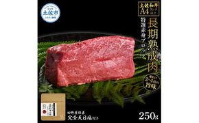 土佐和牛 特選赤身ブロック250g 田野屋銀象完全天日塩1P付き 長期熟成肉 田野屋銀象 完全天日塩付き 赤身 牛肉 ブロック 肉 お肉 和牛 国産 牛 熟成肉 【株式会社LATERAL】 [BQAU059]