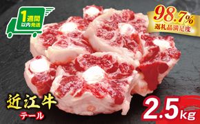【1週間以内発送】【数量限定】希少部位　近江牛テール2.5kg（約500g×5）小分けで便利【FO72W】