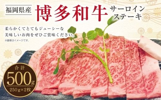 博多和牛 サーロインステーキ 250g × 2枚 合計500g 柔らかい ジューシー 食肉技術専門士 厳選 真空パック 冷凍 和牛 牛肉 牛 肉 お肉 にく ニク ステーキ サーロイン