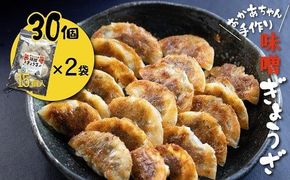 お試しセット 居酒屋のおかあちゃん手作り ひと口味噌ぎょうざ 30個(15個×2袋) H136-053