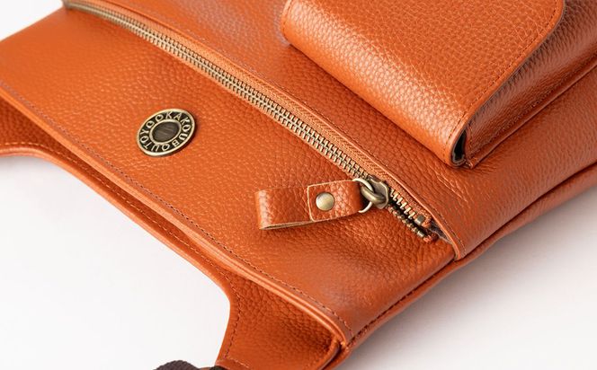 豊岡工房 牛革  スマホが取り出し易いショルダーバッグ（4332）キャメル / ボディショルダーバッグ 斜めがけ 柔らかい シュリンク牛革 メンズ レディース かばん カバン バッグ 鞄 国産 日本製 小田清株式会社