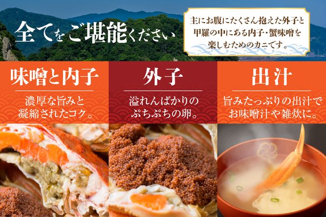 【先行予約】カネニの浜茹でセコガニ 大セコ 3匹入 冷蔵【令和8年11月中旬以降発送予定】 濃厚なカニ味噌 やみつきになる内子 外子 絶品 浜茹で 産地直送 鮮度抜群 香美町 香住 柴山 カニ 松葉ガニ せいこがに メスガニ 親ガニ カネニ 06-19 